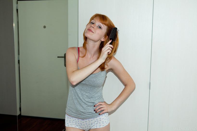 Adorable freckle-faced redhead Mia Sollis  - 