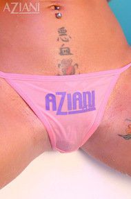 Mya gets her pink top and panties soaking wet - 09